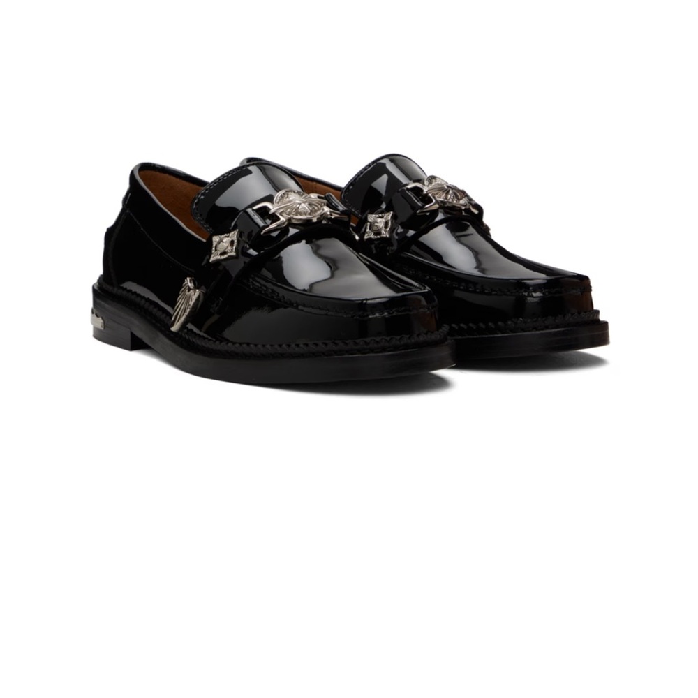 Toga Pulla Black Metal Loafers